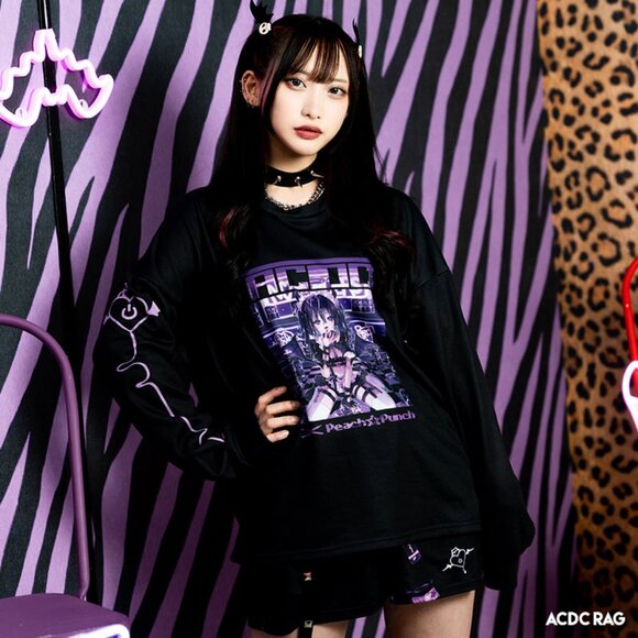 ACDC RAG Peach Punch Addictive Akuma Long Sleeves Tee - Picture 3 of 8
